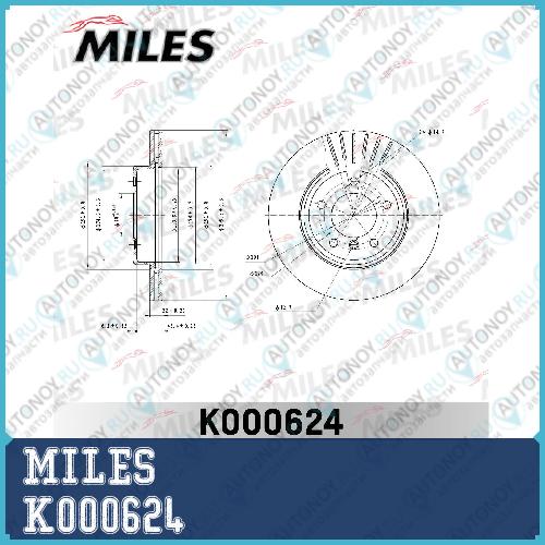 Диск тормозной передний D=300мм. BMW 3 E46 318-328 98-/Z4 2.5-3.0 03- (Trw DF4055) K000624