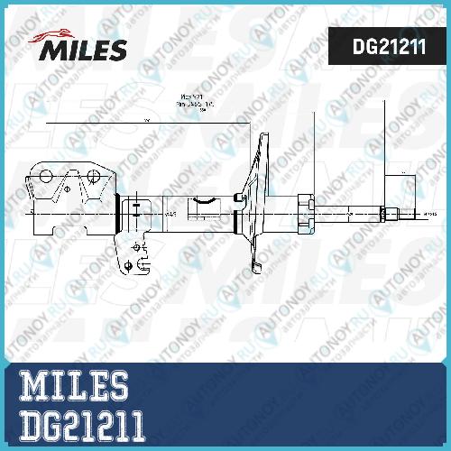 Амортизатор передний правый (Toyota PREMIO/ALLION 12/01-10/07 NZT240 ZZT240 (2WD)) (KYB 333386) DG21211