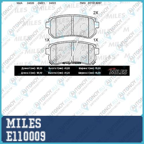 Колодки тормозные задние (без датчика) (Смесь Semi-Metallic) (Kia CEED II Cerato II Hyundai IX35 IX20 I30 Sonata V-VI) (Trw GDB3421) E110009