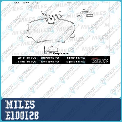 Колодки тормозные передние (с датчиком + болты) (Смесь Semi-Metallic) Peugeot 306 93-01/405 92-96/IKCO SAMAND (Trw GDB1039) E100128
