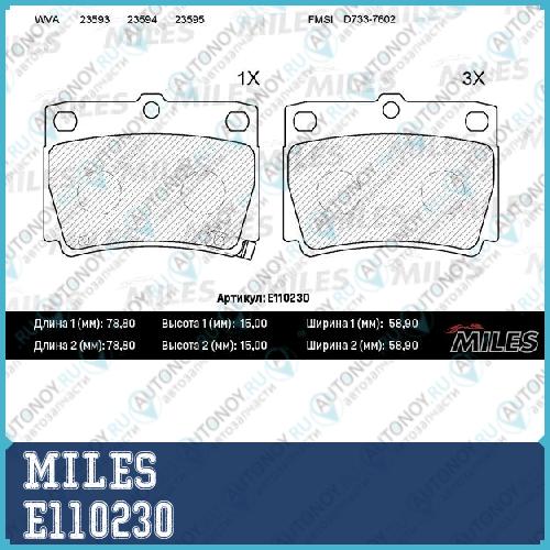 Колодки тормозные задние (без датчика) (Смесь Semi-Metallic) (Mitsubishi PAJERO Sport/Montero Sport 98>09 2.5D/3.0) (Trw GDB3239) E110230