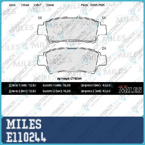 Колодки тормозные задние (без датчика) (Смесь Semi-Metallic) (Toyota AVENSIS VERSO 2.0 01-/PREVIA 2.0-2.4 00-) (Trw GDB3249) E110244