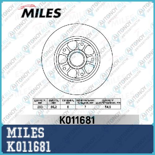 Диск тормозной задний c подшипником Renault Megane III/FLUENCE K011681