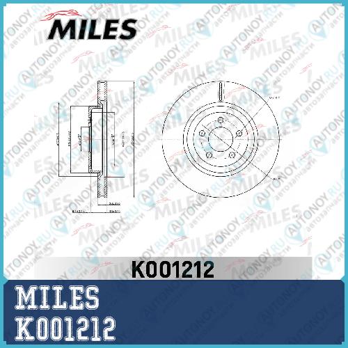Диск тормозной передний D=345мм. CHRYSLER 300C 04- (Trw DF6244S) K001212
