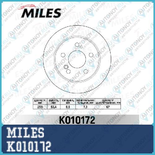 Диск тормозной задний D=258мм. Mercedes W201 1.8-2.6/W124 200-300 (Trw DF1583) K010172
