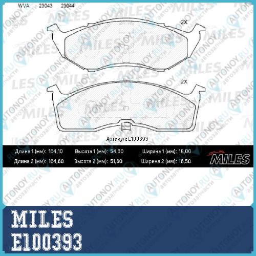 Колодки тормозные передние (Смесь Semi-Metallic) CHRYSLER 300M/VOYAGER/DODGE CARAVAN (Trw GDB4091) E100393