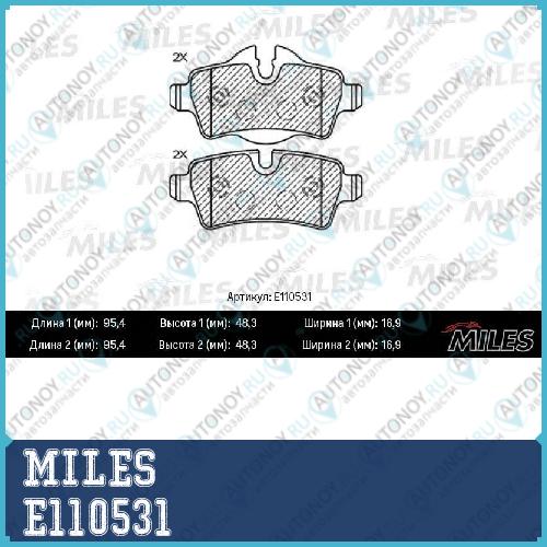 Колодки тормозные задние (Смесь Semi-Metallic) MINI COOPER 06-/ONE/CLUBMAN 07- (Trw GDB1766) E110531