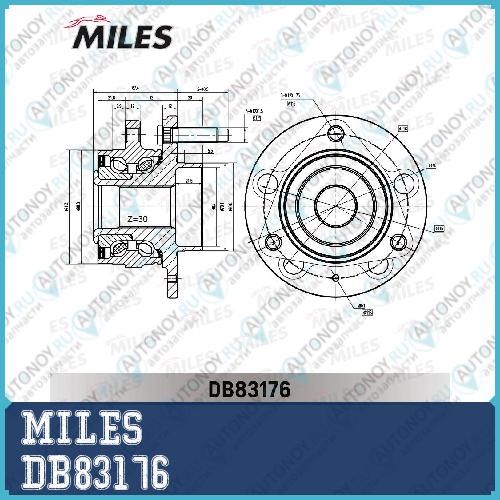 Ступица колеса передняя с подшипником OPEL ASTRA J/Chevrolet CRUZE R16 d=115x 09- (SKF VKBA6715) DB83176
