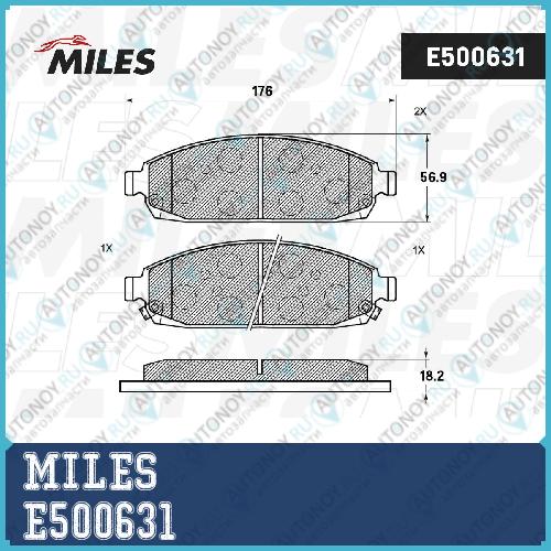 Колодки тормозные передние (Смесь CERAMIC) JEEP COMMANDER 3.0-5.8 05-/Grand Cherokee 2.7-5.7 00- (Trw GDB4136) E500631