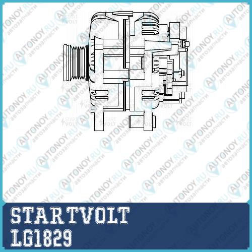 Генератор для а/м VAG Tiguan (07-)/Passat (07-)/Yeti (10-) 1.4TSI 140A (LG 1829)