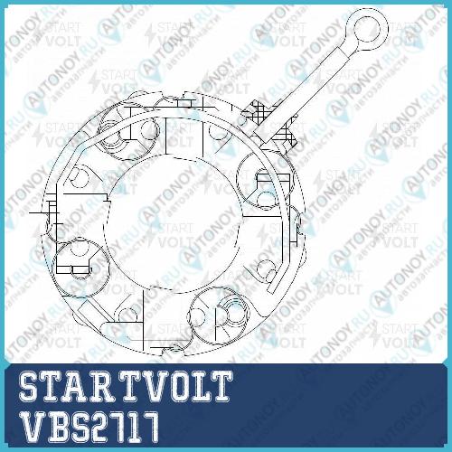 Узел щеточный стартера для а/м Chery Tiggo 3 (17-) 1.6i (VBS 2717)