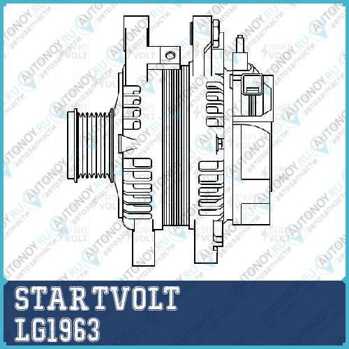 Генератор для а/м LexuSRX (09-)/Toyota Highlander (08-)3.5i 150A LG1963
