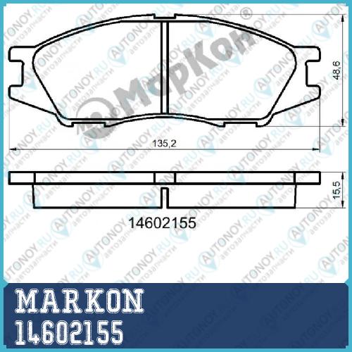 Колодки тормозные дисковые к-т с мех. индикатором износа Nissan Almera Classic 14602155