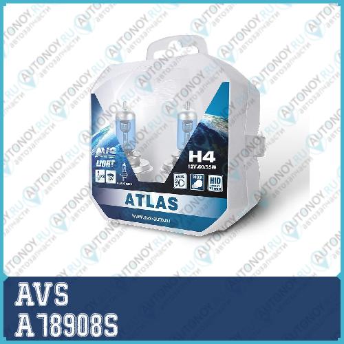 Галогенная лампа AVS ATLAS PB/5000К/PB H4.12V.60/55W. 2шт.