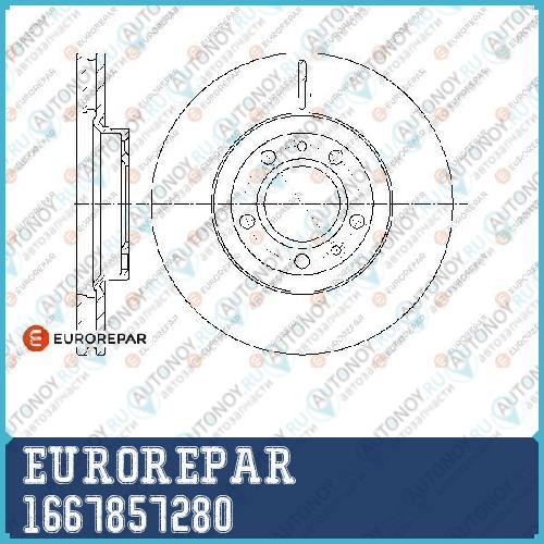 Комплект 2 шт Диск тормозной Peugeot 407 04>/607 05>/508 10- передн. вент.D 283мм 1667857280