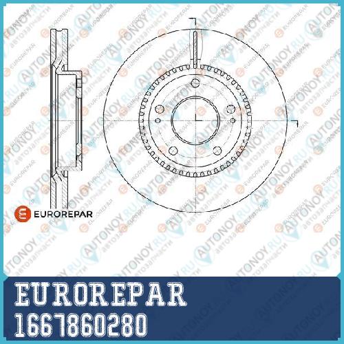 Комплект 2 шт. Диск тормозной Hyundai TUСSON 06>/I30 09>/Kia СEED 06>/Sportage 04> передн. 1667860280