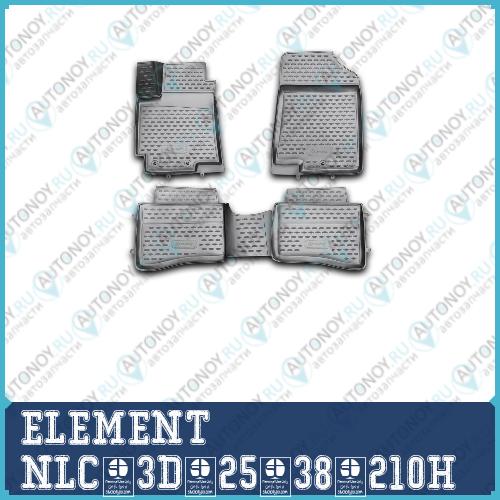 Коврики 3D в салон Kia Rio (UB) 2011-2014 2014-2016 4 шт