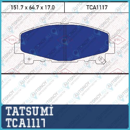 Колодки тормозные дисковые передние Honda Accord 08-> TCA1117