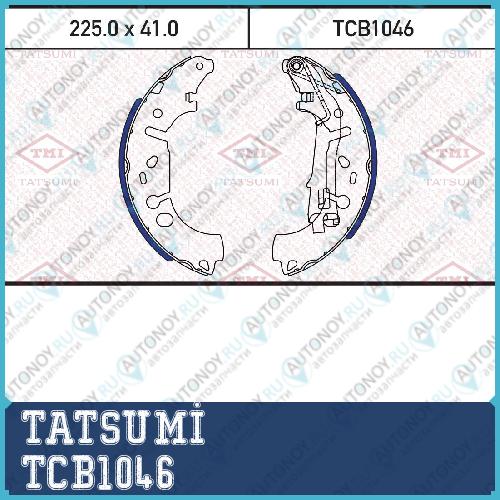 Колодки тормозные барабанные OPEL Corsa/Adam 06->Citroen Nemo 08->Peugeot Bipper 08->Fiat Punto 12-> TCB1046