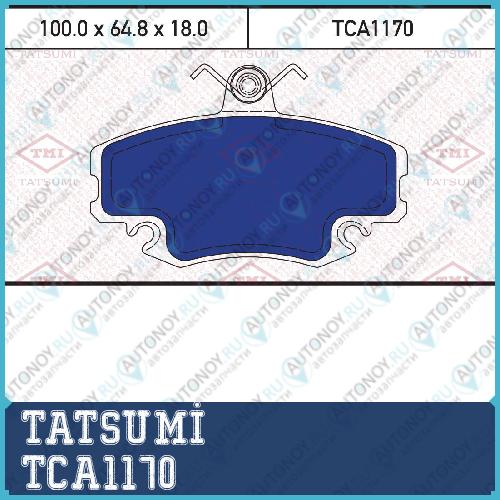 Колодки тормозные дисковые передние Renault Megane/Logan 07-Peugeot 205/309 85->Renault Clio 98-> TCA1170