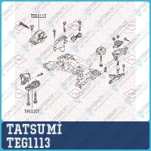 Опора двигателя правая RENAULT Megane/Scenic 03-> TEG1113