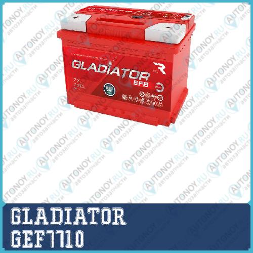 Аккумулятор GLADIATOR EFB 24V 77Ah 770A (+-) прямая 276x175x190