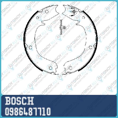 Колодки барабанные Mitsubishi PAJERO 00- 0986487710