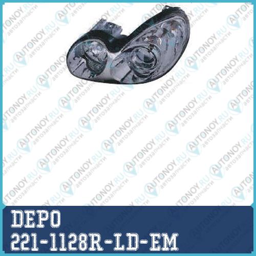 Фара правая под корректор Hyundai Sonata 2002- / 221-1128R-LD-EM