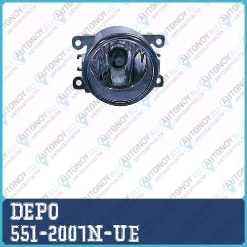 Фара противотуманная л=пр  Renault DUSTER/KANGOO 03-/Logan 05-/Megane 03-/Sandero 08-/Citroen С4 10-/С5 01-/NEXIA N150 08-/Ford FOCUS II+ 08-/SUZUKI G.VITARA 06-/ 551-2007N-UE