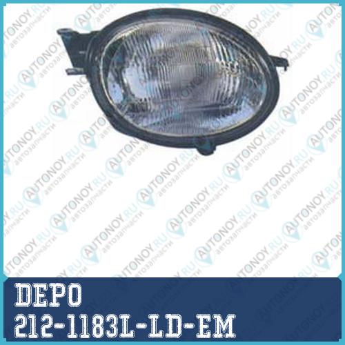 Фара левая под корректор (круглые) Toyota COROLLA 1997- / 212-1183L-LD-EM