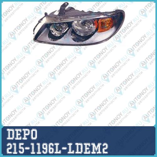 Фара левая черная под корректор 2002 Nissan ALMERA N16 2000- / 215-1196L-LDEM2