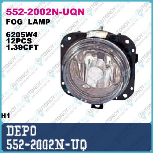 Фара противотуманная л=пр Citroen BERLINGO 2003- / Peugeot PARTNER/BERLINGO 2002- / 552-2002N-UQ