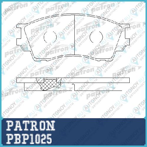 Колодки тормозные дисковые передн PBP1025