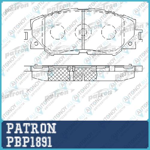 Колодки тормозные дисковые передн PBP1891