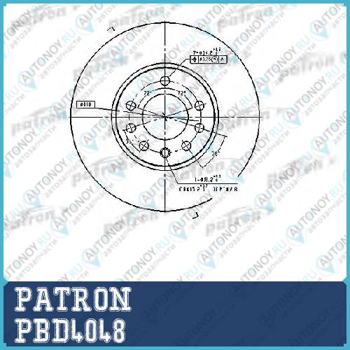 Диск тормозной передн PBD4048