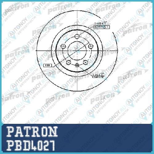 Диск тормозной передн PBD4027