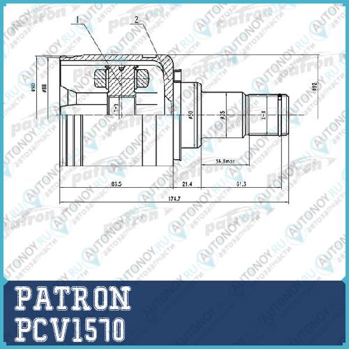 ШРУС внутренний левый 27x50x24 TOYOTA CAMRY ACV30MCV30 01-06  PCV1570