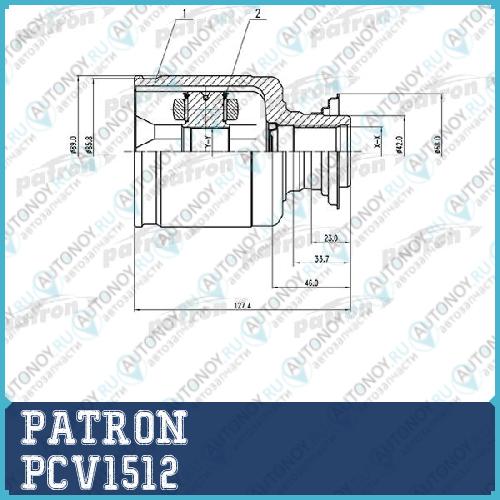 ШРУС внутренний правый 29x42x35 Honda PILOT YF4 09-  PCV1512