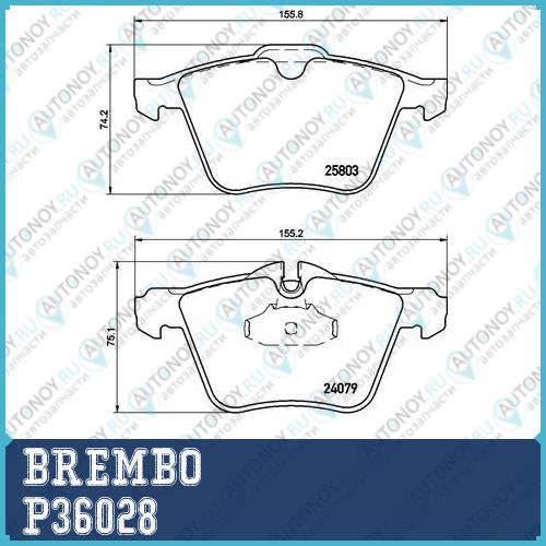Колодки тормозные P36028