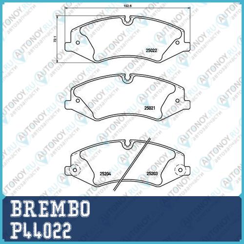 Колодки тормозные P44022
