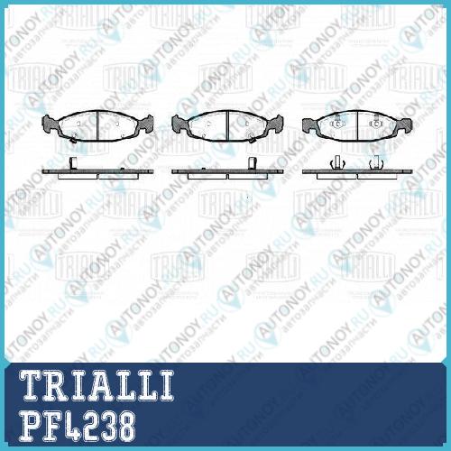 Колодки тормозные диск. перед. Jeep Cherokee (99-) (PF 4238)