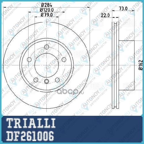 Диск торм. для а/м BMW 1 (F20)11-)/2 (F22)13-) перед. d=284 DF261006