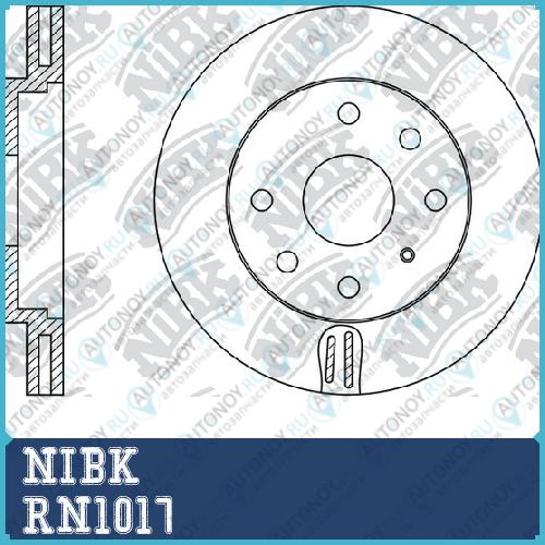 Диск тормозной передний Chevrolet LANOS/DAEWOO NEXIA 14/OPEL ASTRA F/VECTRA A/B RN1017