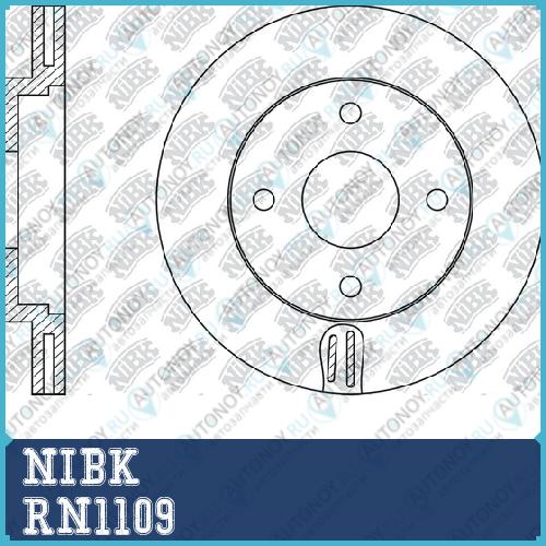 Диск тормозной передний Ford FOCUS 98>05/FUSION 1.4/1.6 01> RN1109