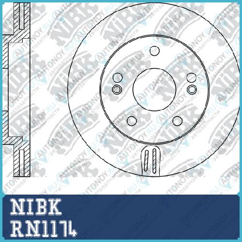 Диск тормозной передний Hyundai Tucson 06-/Sportage 04- RN1174