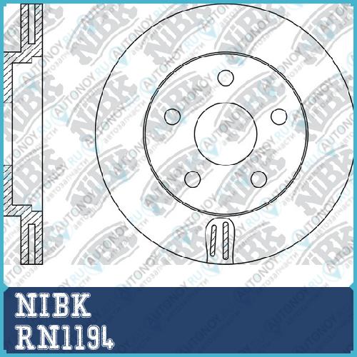 Диск тормозной Mazda 3 2.0 03-/Mazda 5 R16/17/18 05- передний RN1194