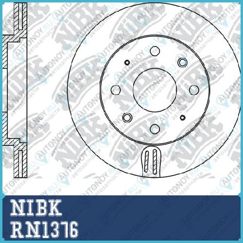 Диск тормозной Honda JAZZ 1.2-1.4 04-  RN1376