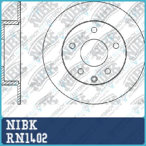 Диск тормозной задний Mitsubishi ASX 10-/Outlander 06- RN1402