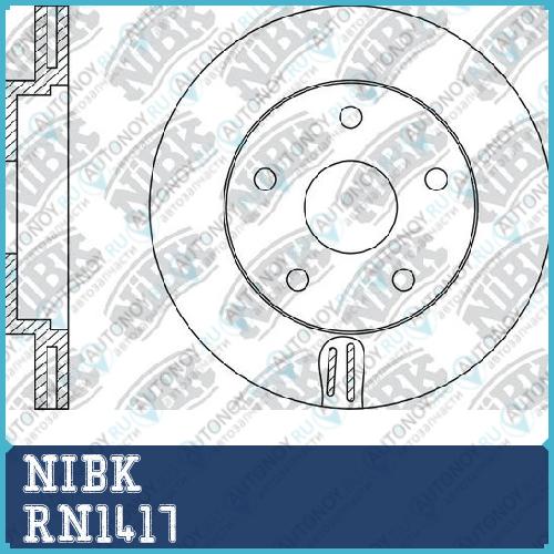 Диск тормозной Nissan Teana 2003-2008 RN1417