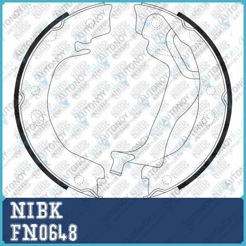 Колодки тормозные барабанные Toyota COROLLA 2002-2007 FN0648